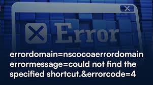 errordomain=nscocoaerrordomain&errormessage=could not find the specified shortcut.&errorcode=4